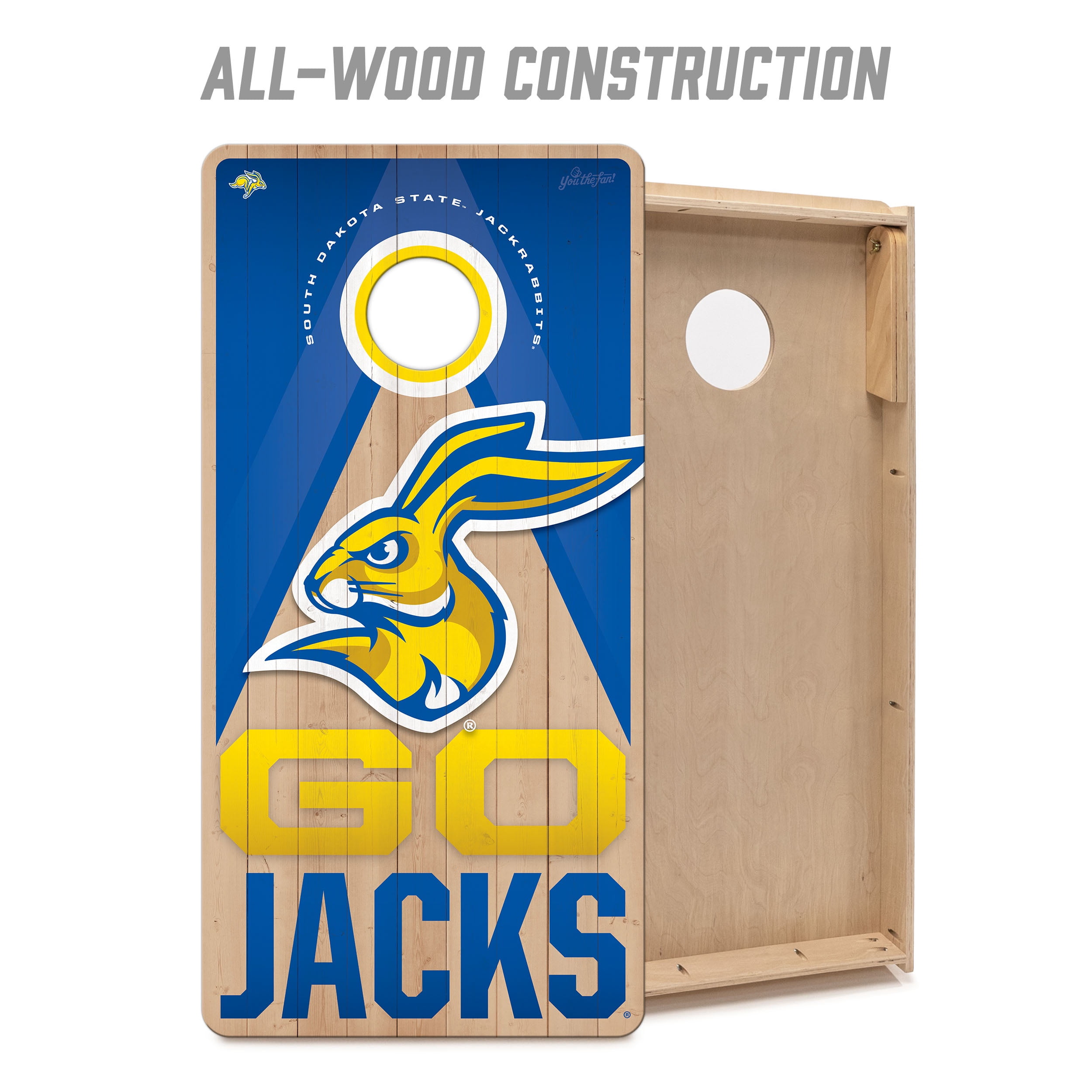 YouTheFan NCAA SD St Jackrabbits 2X4 Slogan Series Cornhole NO BAGS