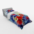 thumbnail image 3 of Ambesonne Floral Bedding Set 4 Pcs, Poppy Chamomile Bouquet, Queen, Red Blue, 3 of 3