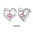 thumbnail image 2 of Pendientes con piedra natal para mujer, regalo de cumpleaños para mamá, mujer, niña, señora, joyería oso de fresa  Electrónica, 2 of 2