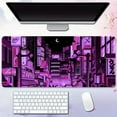 thumbnail image 4 of 1pc Cyberpunk Style Gaming Mouse Pad, Japanese Building Extended Large Mouse Mat Big Mousepad, Keyboard Stitched Edges Big Mousepad For Computer Pc Laptop, 31.5×11.8inch, 4 of 15