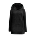 thumbnail image 3 of bnaln Women's Sweatshirts Sherpa Fleece Hoodie Oversized Pullover Fuzzy Pajama Tops Fall Fashion Long Sleeve Warm Sweatshirt Jumpers Loose Cozy Hoodie Daily Loungewear with Pocket, 3 of 3