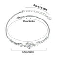 thumbnail image 3 of MOQIN Heart Bracelets For Women Teen Girls Love Heart Charm Chain Bracelet Anniversary and Birthday Gifts for Mother Wife Girls, 3 of 9