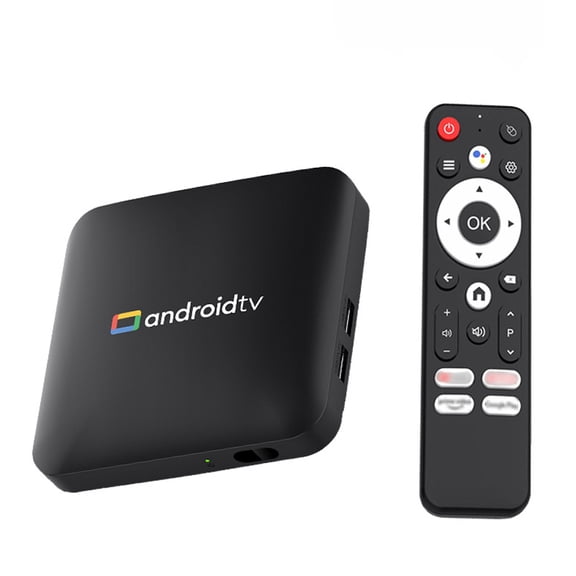 Android 14.0 TV Box 16GB ATV Quad-Core WiFi6 2.4G/5.8Ghz BT5.4 4K AV1 Ultra HD Voice Control Smart Home Player