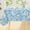 Blue Leaves, variant on Smile Bee Waterproof Vinyl Tablecloth, Rectangle Wipeable Spill-Proof Table Cover with Flannel Backing for Home, Kitchen, Dining, Party & Outdoor (0ff White, 60" x 84")