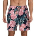 thumbnail image 3 of Uemuo Rose Flowers Pattern Mens Swim Trunks Quick Dry Board Shorts with Mesh Lining, Stretch Beach Shorts Quick Dry No-Chafing Board Shorts-Small, 3 of 9