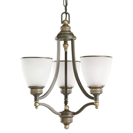 Sea Gull Laurel Leaf Chandelier - Sea Gull Lighting Laurel Leaf 31349-708 3-Light Chandelier - 17.5 diam. in. - Estate Bronze