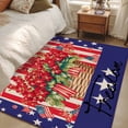 thumbnail image 5 of Independence Day Washable Area Rug 2.7 x 5 ft Red Floral Basket, Soft Non Slip Rugs Stain Repellent Indoor Felt Carpet for Living Dining Room Bedroom Home Office, 5 of 9