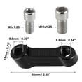 thumbnail image 4 of 1 Pair Motorcycle 10mm 8mm Mirror Handlebar Mount Riser Extender Adapter for Honda for Suzuki for Yamaha Black, 4 of 6