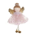 thumbnail image 2 of 3-Style Christmas Angel Hanging Ornament,Lace Sequin Skirt Metal Bell Cloth Figurine,Multicolor Holiday Decor,1-Count, 2 of 10