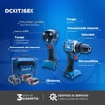 thumbnail image 2 of Llave Impacto + Rotomartillo Dc + 2 Bat 4.0Ah + Dados Makita, 2 of 10