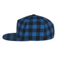 thumbnail image 3 of Balery Baseball Cap Flat Bill Hats for Men Adjustable Size for Running Workouts and Outdoor Activities All Seasons Dad Hat(Blue Black Plaid ), 3 of 9