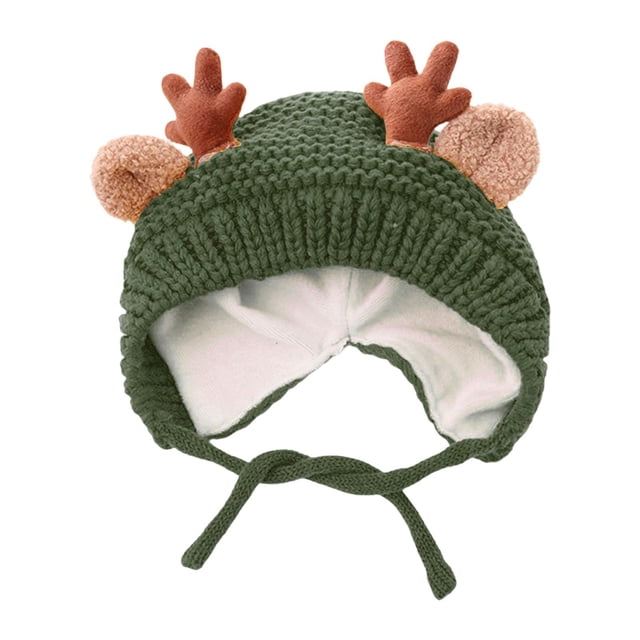 Gorro de invierno para bebé, gorro cálido de moda, gorro para niños recién nacidos, niñas y niños Verde