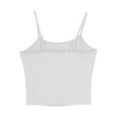 thumbnail image 5 of FRSASU 2PC Womens Camisole Sleeveless Round Neck Solid Spaghetti Strap Tank Tops Basic Shirt White XL(XL), 5 of 8