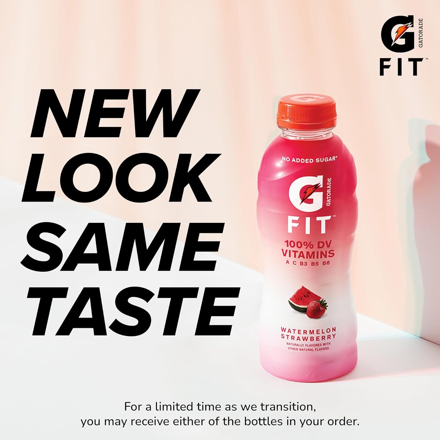(4 pack) Gatorade Fit Watermelon Stawberry Sports Drink, 16.9 fl oz, 1 Count Bottle