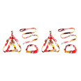 thumbnail image 1 of Methold 3 unids/set collar para mascotas correa hebilla de aleación de zinc ajustable mediano grande arnés decorativo reutilizable regalo rojo S Rojo S,1x120cm 2piezas Methold CBP327554, 1 of 6