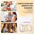 thumbnail image 3 of DESIGNICE 5Pairs Hypoallergenic Earrings for Women Metal Alloy Large Gold Hoop Earrings French Retro Women Jewelry Birthday Gifts for Women Style2, 3 of 6