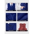 thumbnail image 4 of Conjunto de chaleco y pantalones Suit YuanLu azul real oscuro, talla 8 para niños, 4 of 8