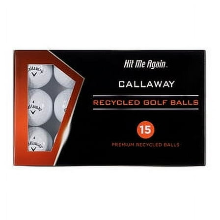 Hit Me Again Recycled Golf Balls, 15 Pack, Ionomer