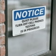 thumbnail image 4 of (2 Pack) Quiet Please Turn Off Cell Phones Testing OSHA Notice Sign, 4 of 7