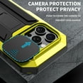 thumbnail image 5 of TECH CIRCLE for iPhone 16 Pro Case,Heavy Duty Military Grade Dropproof Protective Case with Screen Protector Kickstand Rugged Shockproof Bumper Slide Camera Protector Cover for iPhone 16 Pro,Yellow, 5 of 7