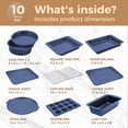 thumbnail image 2 of HONGBAKE 10-Piece Nonstick Carbon Steel Bakeware Set, Baking Sheet Set, Baking Pans, Cake & Loaf Pans, Muffin Pan, Champagne Blue, 2 of 7