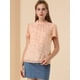 thumbnail image 3 of INSPIRE CHIC Blusa Floral De Gasa Cuello Con Volantes Ojo De Cerradura Para Mujer Rosa XL, 3 of 6