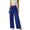 *Blue, variant on ClodeEU Women's Elastic Drawstring High Waist Wide Leg Pants,Casual Loose Trousers with Pockets Brown,Women's Plus XXL