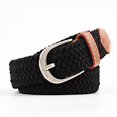 thumbnail image 1 of Cinturón de lona unisex Cinturón elástico fino de lona Cinturón de lona tejido para estudiantes jóvenes, 1 of 6