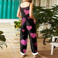 thumbnail image 4 of Valentine's Day Party Overalls for Womens Wide Leg Sleeveless Casual Heart Graphic Rompers Trendy Valentine Vacation Outfits with Adjustable Straps, 4 of 4