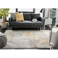 thumbnail image 3 of SAFAVIEH Craft Emmet Faded Abstract Area Rug, Grey/Beige, 4' x 4' Square, 3 of 7