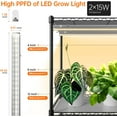 thumbnail image 5 of Plant Shelf with Grow Light with Timer, Tall Plant Stand with Adjustable Rack and Wheels, 6 Pack T5 3FT Full Spectrum Grow Lights for Indoor Plants, Seed Starting, Seed Tray, 35.4"x13.8"x70.8", 5 of 9