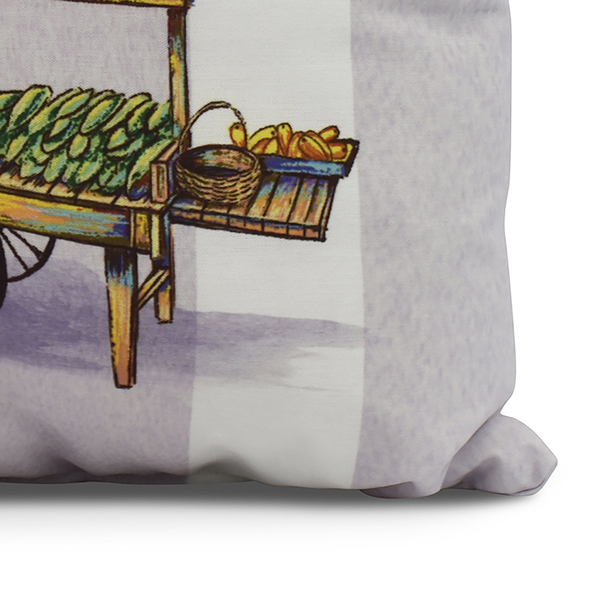 Simply Daisy, 20" x 20" Veggie Cart Outdoor Pillow, Light Purple