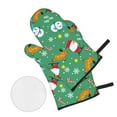 thumbnail image 3 of Christmas Oven Mitts And Pot Holders Sets Baking Sets For Kitchen Bbq Gloves Heat Resistant Cooking Christmas 4 Pcs, 3 of 8