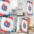 thumbnail image 5 of Shower Curtain Bathroom Set Independence Day Fireworks Waterproof Fabric Shower Curtains with Grommets&Hooks, Red White Blue Flag Border Privacy Bath Curtain for Bathtub 72x72in, 5 of 9