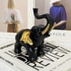 thumbnail image 5 of Adorno de resina de elefante dorado de lujo - Elegante decoración de escritorio y regalo pensado para mayores, decoración de oficina en casa, 5 of 6