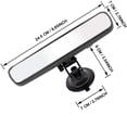 thumbnail image 2 of MesaSe Wide Angle Rear View Mirror  Anti-glare HD Car Rear View Mirror Universal Interior Curve Convex Clip on Original Mirror 9.8 inches (With 360° Adjustable Suction Cup ), 2 of 7