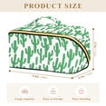 thumbnail image 4 of FORMRS Makeup Bag Travel Cosmetic Organizer for Women Fold Flat Zipper Pouch with Handle, Cactus Pattern, 4 of 8
