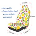 thumbnail image 3 of Wukai Avocado And Pineapple Full Set Car Seat Covers with Soft Padding Universal Auto Front Seats Protector and Cushion Mat, 3 of 5