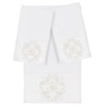 thumbnail image 3 of Authentic Hotel and Spa  100% Turkish Cotton Alyssa 3PC Embellished Towel Set Cream, 3 of 5