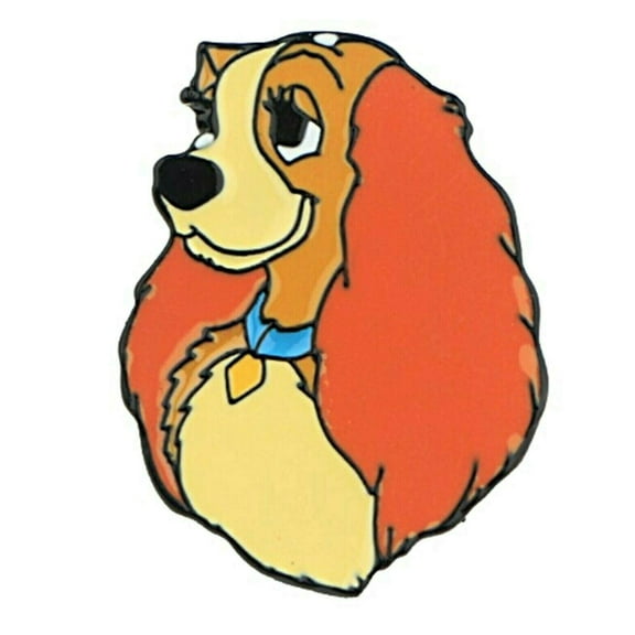 Lady And The Tramp Lady Character 1.2 Inches Tall Enamel Metal Pin