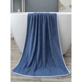 thumbnail image 4 of Cififendec 1PC Large Size Bathing Towel Solid Color 55.11" x 27.55" Super Soft Absorbent Thin Fiber Oversized Comfortable Bath Towel for Home Gym Spa Beach Holiday, 4 of 5