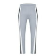 thumbnail image 6 of HOOMEUMY Men's Track Pants Striped Elastic Waist Trousers Straight Leg Comfy Sport Pants Loose Fit Leisure Jogging Bottoms Athletic Fitness Trackpants Gray L, 6 of 6