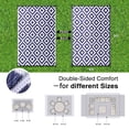 thumbnail image 2 of Smiry Outdoor Rug 6x9, Waterproof Reversible Plastic Outdoor Mat, Indoor Outdoor Rugs for Patio, RV, Deck, Porch, Navy & White, 2 of 7