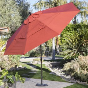 Budge Sunblock Waterproof Patio Umbrella 11 Diameter Tilt Aluminum Pole Walmart Com Walmart Com