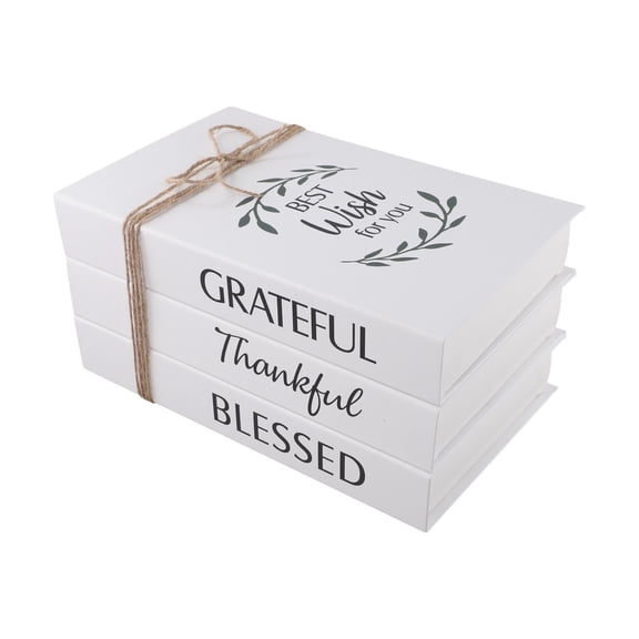 3Pcs Simple Rustic Bundled Fake Book Ornaments Folding Type Requires Assembly Home Diy Crafts Supplies Home Decorations