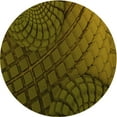 thumbnail image 1 of Ahgly Tapis Rond Lavable en Machine Intérieur Transitionnel Jaune Foncé Vert, 8 Pieds Rond, 1 of 7