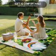 thumbnail image 4 of St. Patrick's Day Outdoor Rug for Patio/Deck/Porch, Non-Slip Large Area Rug 5 x 7 Ft, Green Gnomes Gold Coin Shamrock Beige Indoor Outdoor Rugs Washable Area Rugs, Camping Rug Carpet Runner, 4 of 8