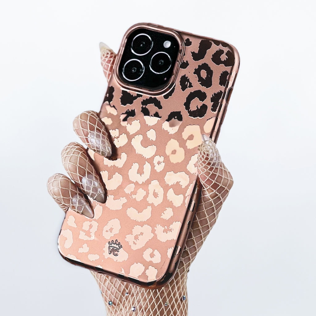 Velvet Caviar iPhone 11 Case - Cute Protective Phone Cases for Women - Bronze Chrome Leopard