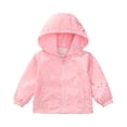 thumbnail image 2 of Tdoqot Toddler Girls Floral Windbreaker with Hood- Zip up Casual Long Sleeve Cute Kids Fall Jackets Pink Size 4 T, 2 of 9