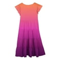 thumbnail image 6 of shoper Spring Dresses for Girls Long Ruffled Sleeve Crew Neck Gradient Color Swing Comfortable Dresses for Girls 2025 Wedding Guest Dress Hot Pink 120, 6 of 6